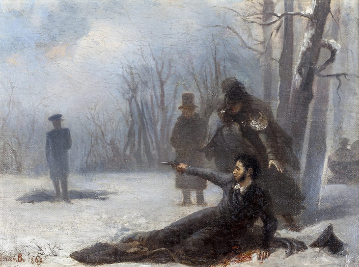 Адриан Волков. «Последний выстрел А.С. Пушкина», 1869